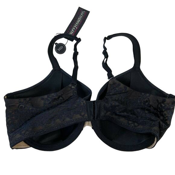 Curvy Couture Fantasia Bra 34D Black NWT Everyday Comfort Smooth Fit - Picture 3 of 7